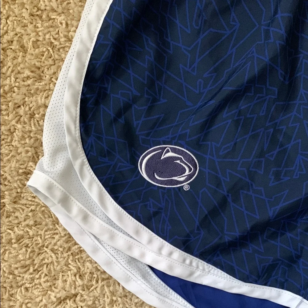 Nike Penn State Women's Navy and White Athletic running Shorts women’s SZ XS - Picture 2 of 7